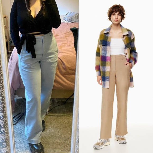 Aritzia Wilfred Ascendant Pants 0 Utility Trousers Silent Green Storm - Picture 2 of 14